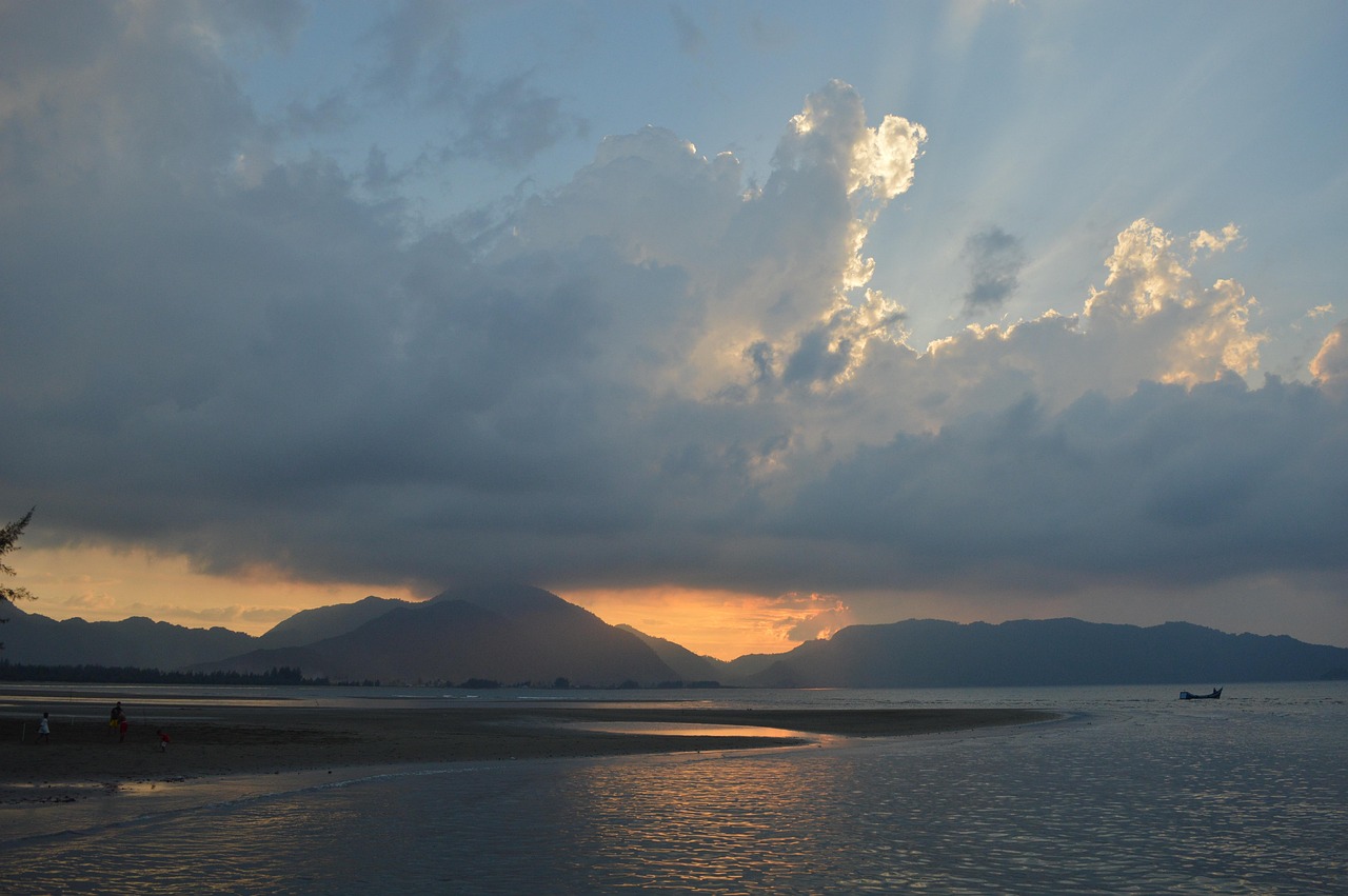 late afternoon, beach, nature, aceh