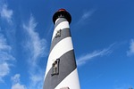 Lighthouse saint augustine sky blue florida landmark architecture clouds stripes