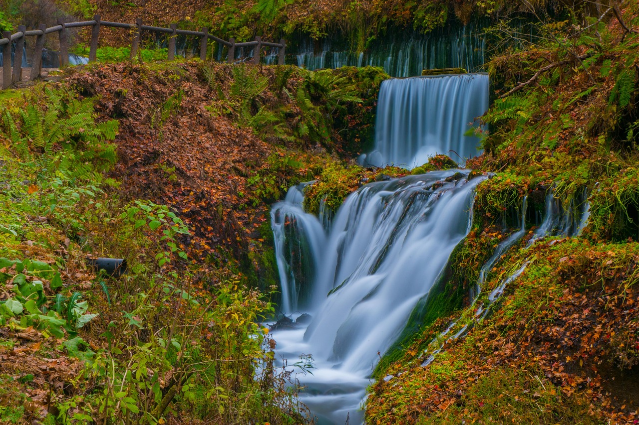 waterfall, fall, nature, water, river