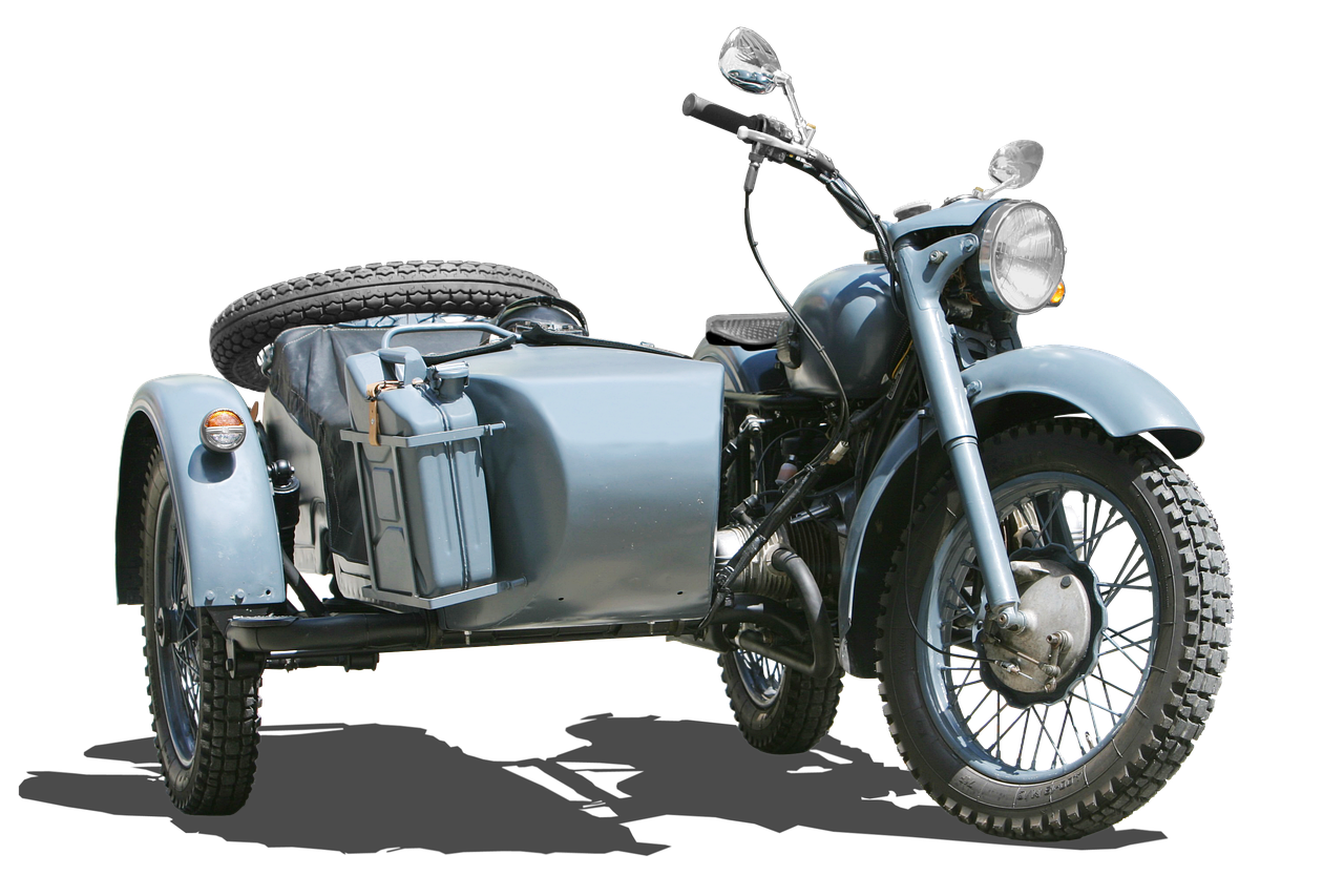 bmw 500, triciclo, time de motos antigas, motocicleta, bicicleta, isolado, carro antigo, retro, histórico, velho, vintage, raridade
