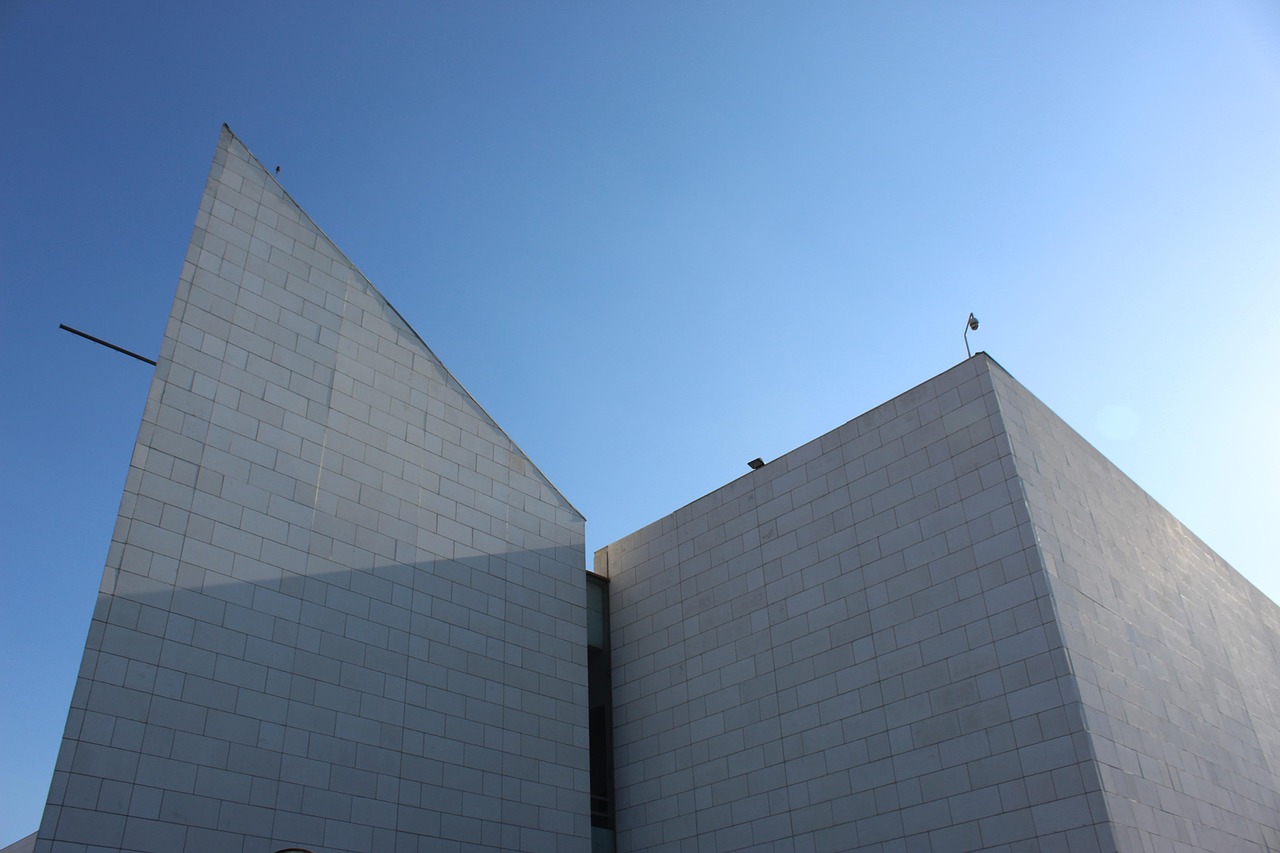die architektur, blau, zusammensetzung, gebäude, historisch, abstrakt, material, leerzeichen, öffentliche, museum, monument