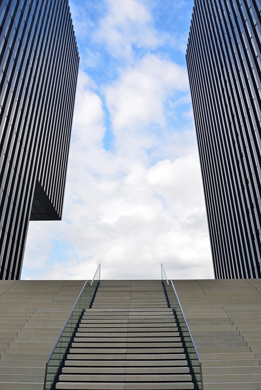 architektur, minimal, büro, geschäftshaus, geschäft, stadt, modernes gebäude, modern, muster, zeitgenössisch, design, gebäude, futuristisch, düsseldorf