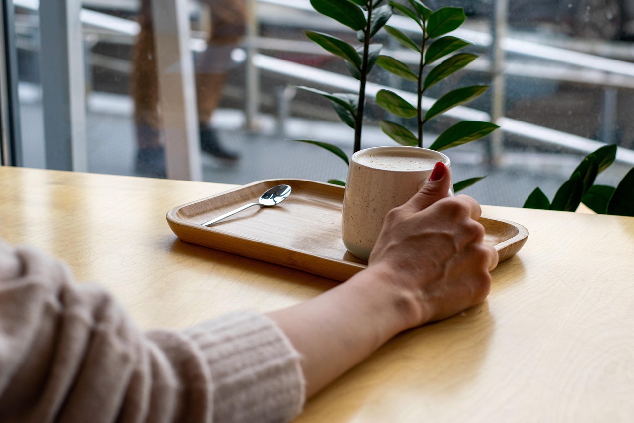 hand, coffee, table, the internet, morning, break