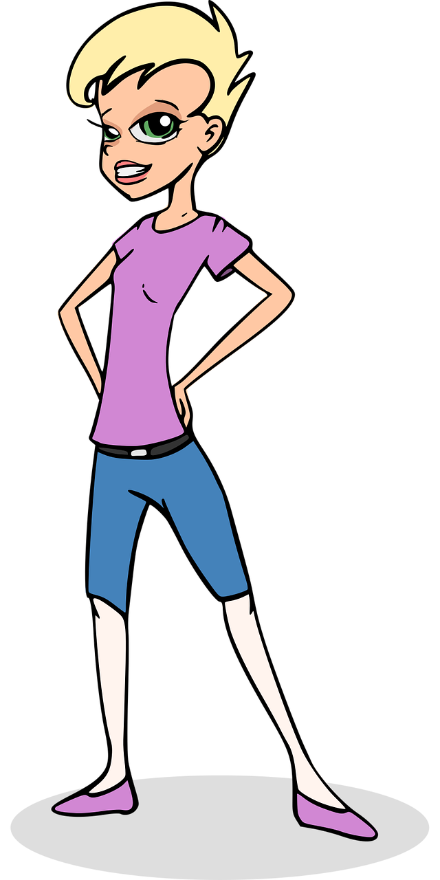 fille, adolescent, blond, étudiants, enfants, le sourire, gens, teen, femme