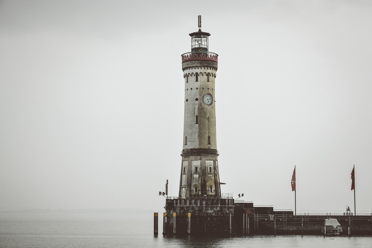 leuchtturm, deutschland, wasser, wahrzeichen, hafen, natur, stimmung