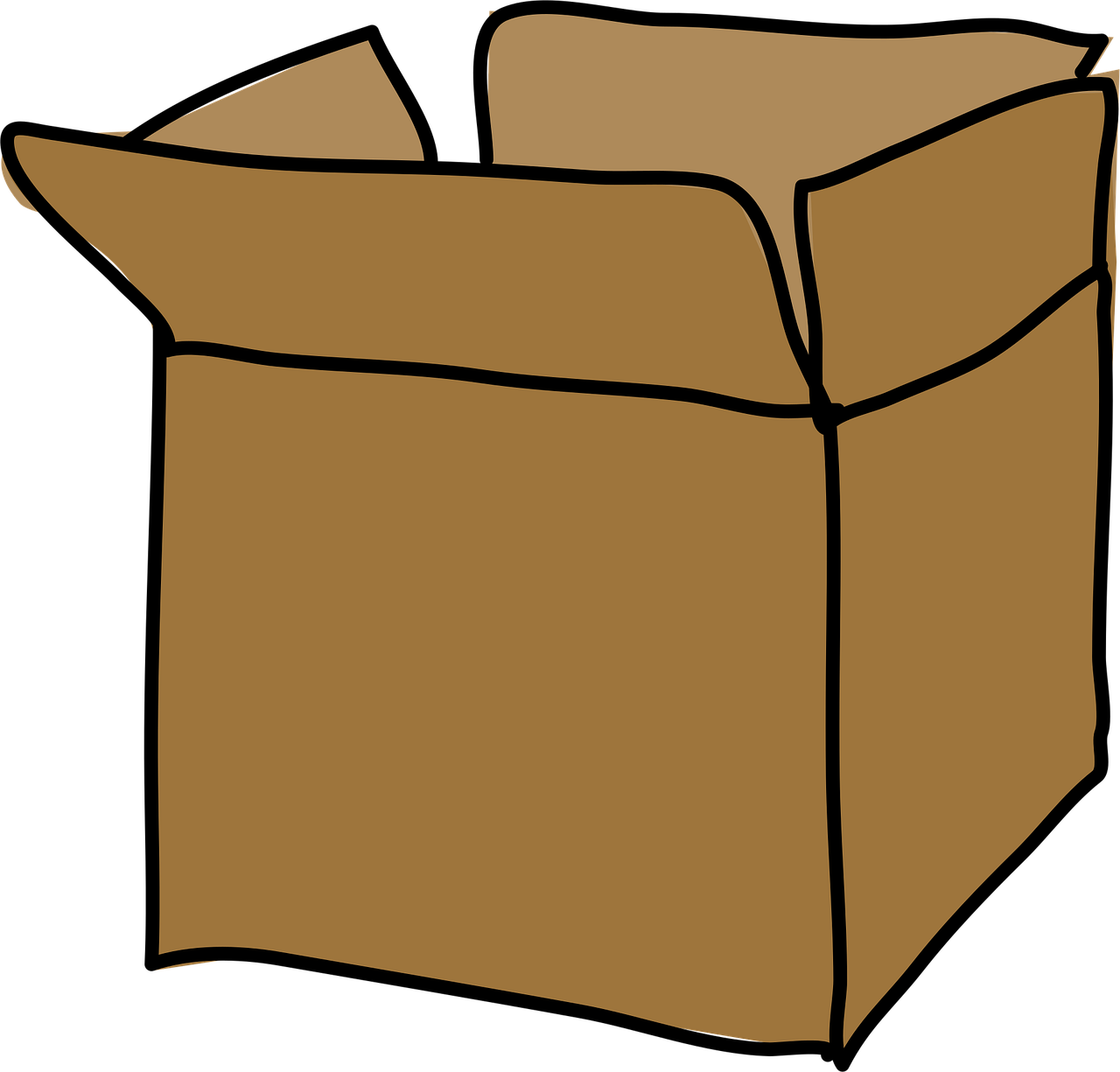 box, space, empty, brown box