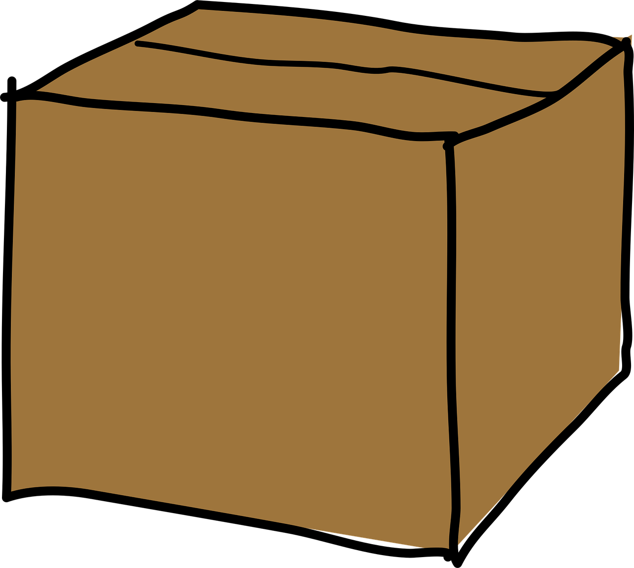 close, box, old, brown box