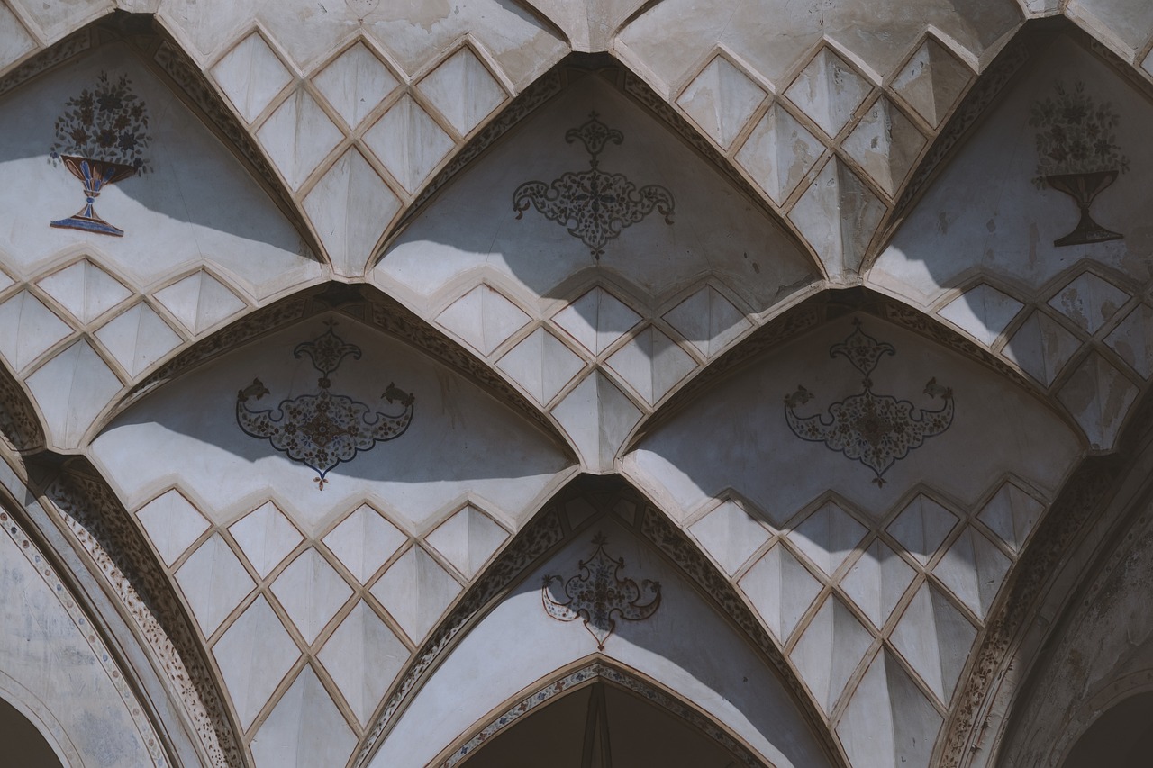 kashan, iranian architectural, architecture, details, painting, mostafa meraji, iran, art, full size, resolution, gray painting, gray paint