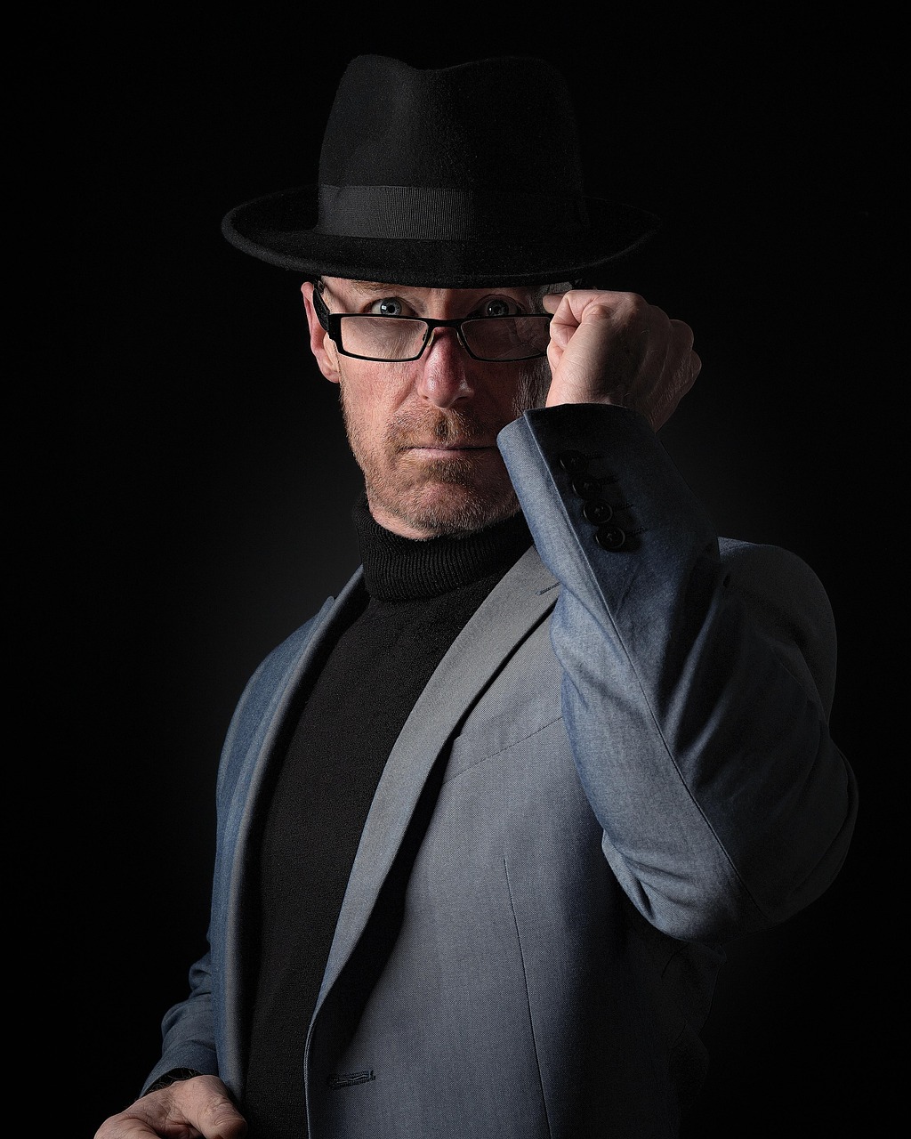 maschio, cappello, occhiali, persona, ritratto, solitario, le persone, anziano, ragazzo, pazzo, moda, giacca, faccia, contento, calmatevi, papà, amore, uomo, casuale, maturo, professionale, padre, barba, saggio, amore nero, nero felice, nero moda, vetro nero, nero anziani, occhiali neri, nero solitario, nero felicità