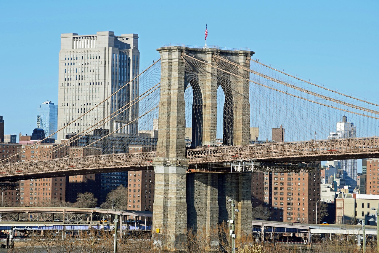 γέφυρα του μπρούκλιν, nyc, πόλη, ηπα, αστικό τοπίο, ορόσημο, μητρόπολη