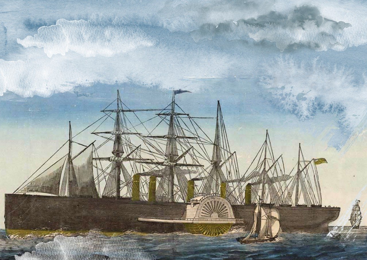 реколта, природата, кораб, море, облаци, лодка, морски, океан, плавателен съд, стар, античен, вода, плава, транспорт, история, плаване, превозно средство