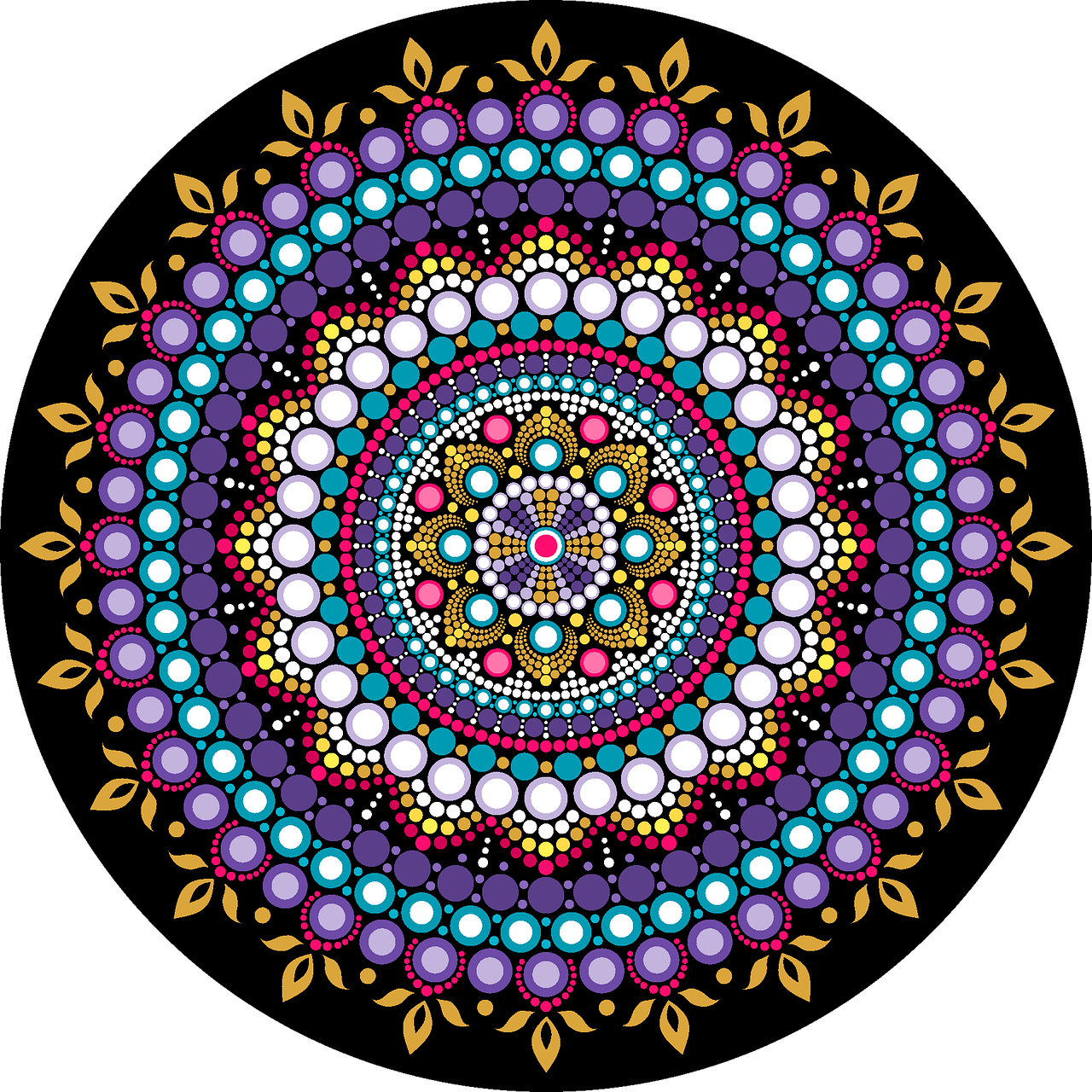 decorativo, papel pintado de flores, ornamento, fondo de la flor, mandala, hermosas flores, flor, naturaleza, pétalos, adorno, puntos, círculos, ronda, geométrico, concéntrico, formas, abstracto, arte digital, simétrico, puntillismo, resumen
