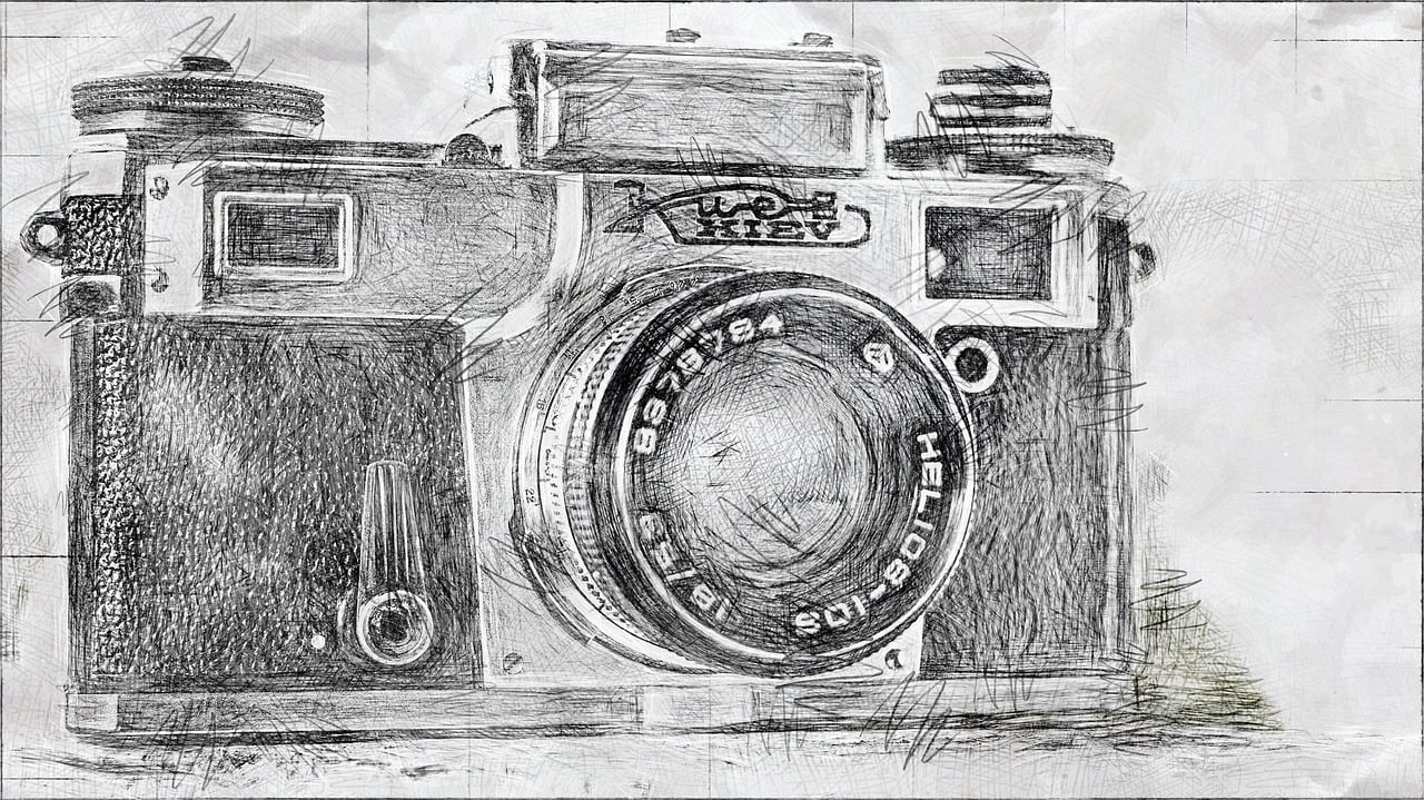 kamera, fotografie, analog, digitale manipulation, fotokunst