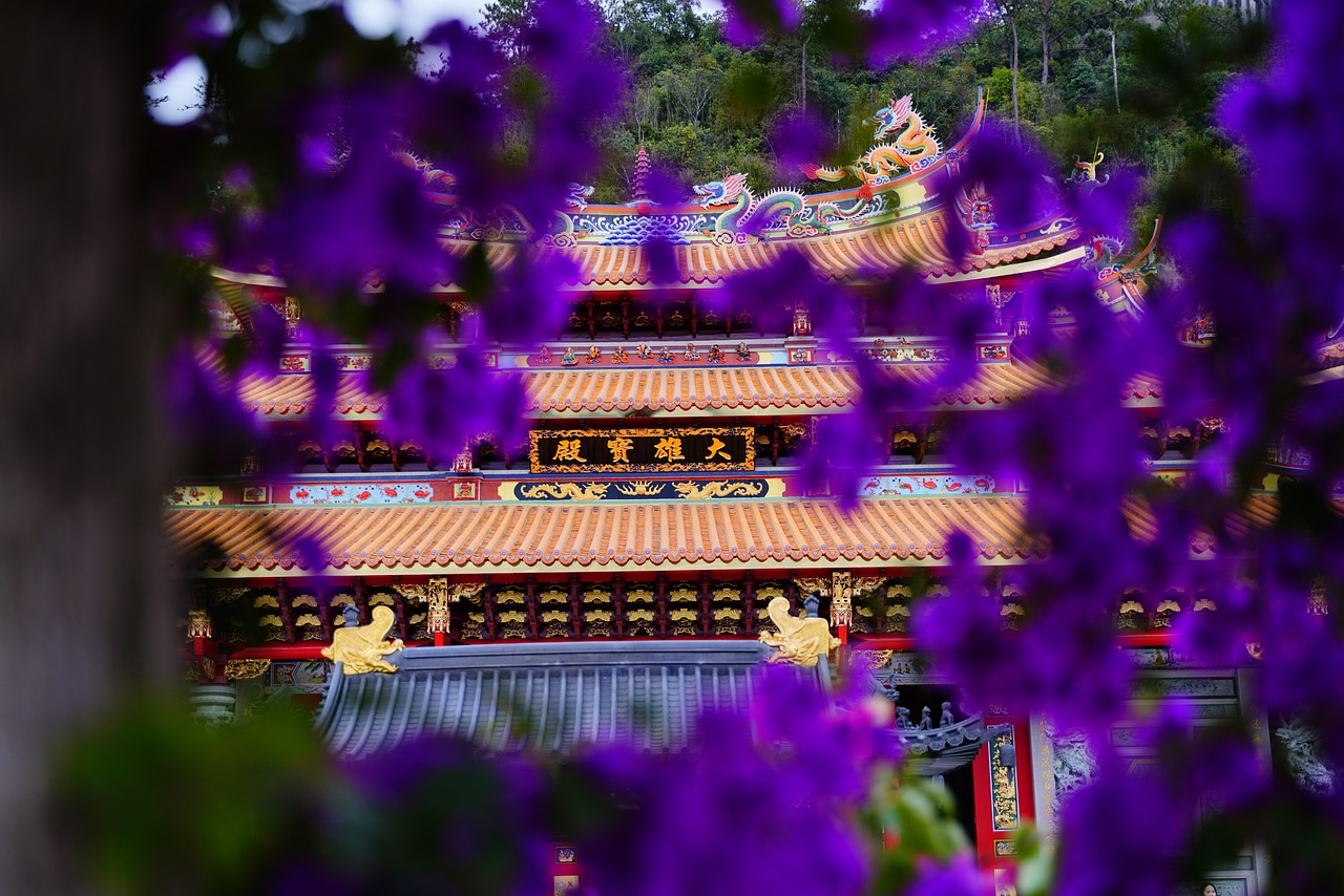 temple, building, buddhism, roof, traditional, religious