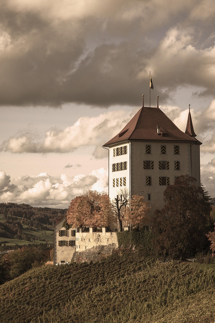 castle, building, landmark, tourist attraction, historic, historical, heritage site, swiss heritage site, heidegg castle, switzerland