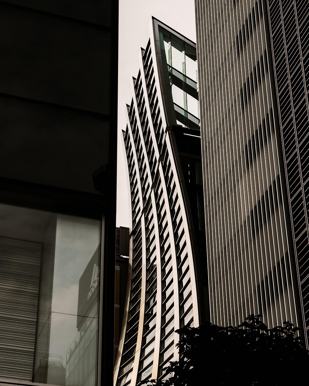 byggnader, skyskrapor, gata, urban, butiker, stad, tokyo, japan
