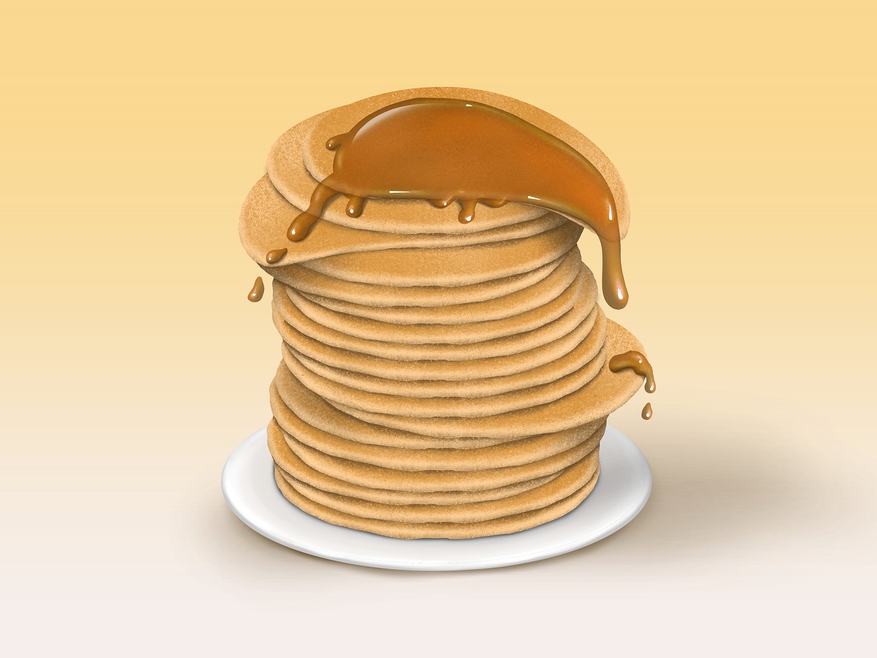 pancakes, sciroppo, cibo, colazione, brunch, dolce, spuntino, miele, delizioso, gustoso