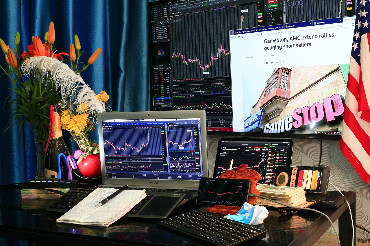 bourse, graphiques, gamestop, stock, gamma, squeeze, wallstreetbets, amc, gme, haie, fonds, en espèces, dollars, ipad, iphone, portable, commerce, forex, graphique, la finance, entreprise, croissance, bulle, marché