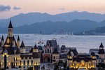 Vinpearl land theme park sundown nha trang vietnam island ocean resort holiday coast vacation landscape