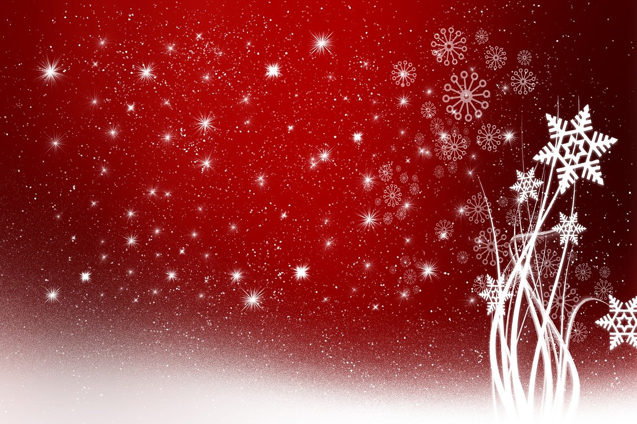 snowflakes, stars, nature, christmas, light, snow, winter, holiday, background