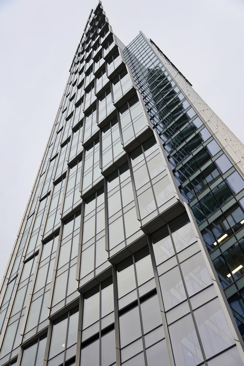 gebäude, glasfenster, architektur, wolkenkratzer, modern, groß, büros, urban