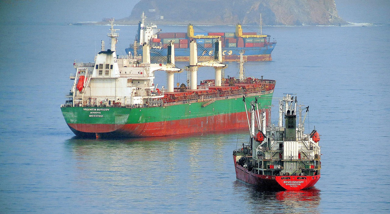 statki, port, morze, logistyka, transport, flota, natura, ocean