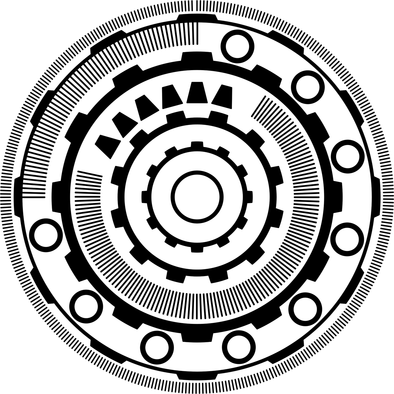 кръг, пръстени, модел, дизайн, технология, бъдеще, модерен