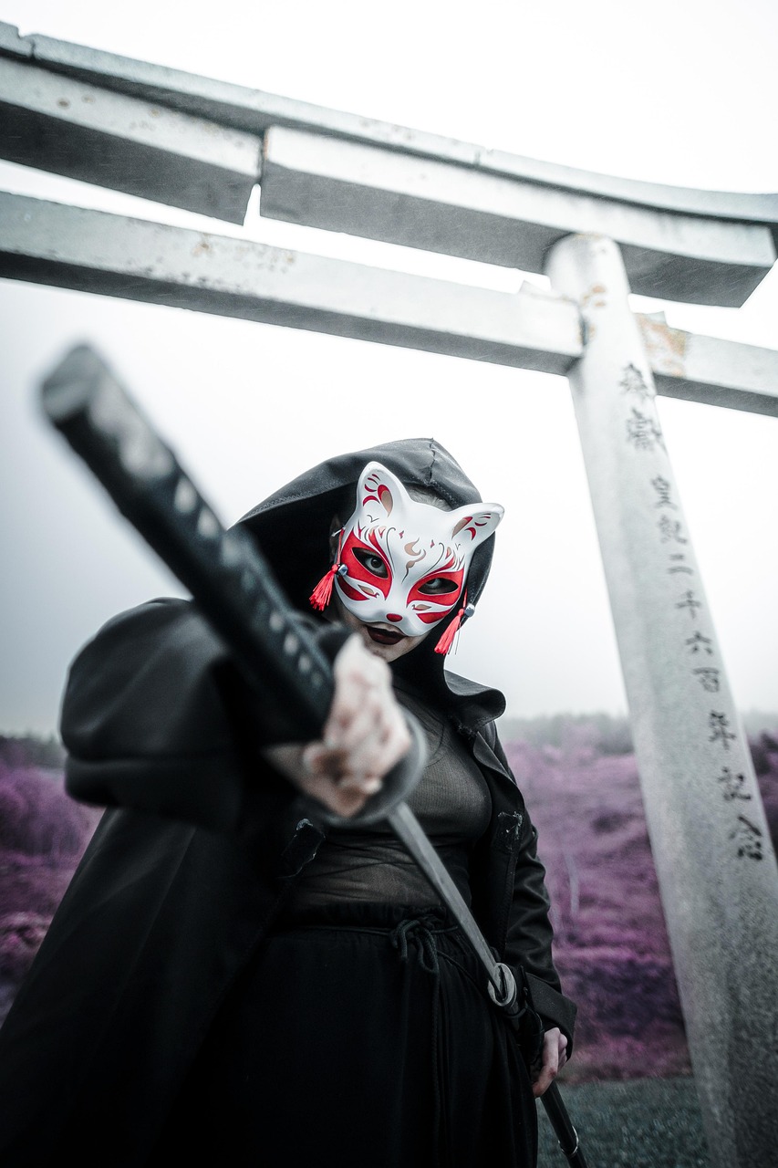 torii, samurai, traditional japanese gate, warrior, cosplay, samurai, samurai, samurai, samurai, samurai