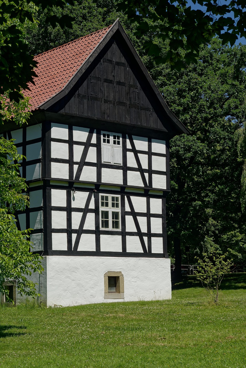 half-timbered house, museum, truss, bad oeynhausen, town, architecture