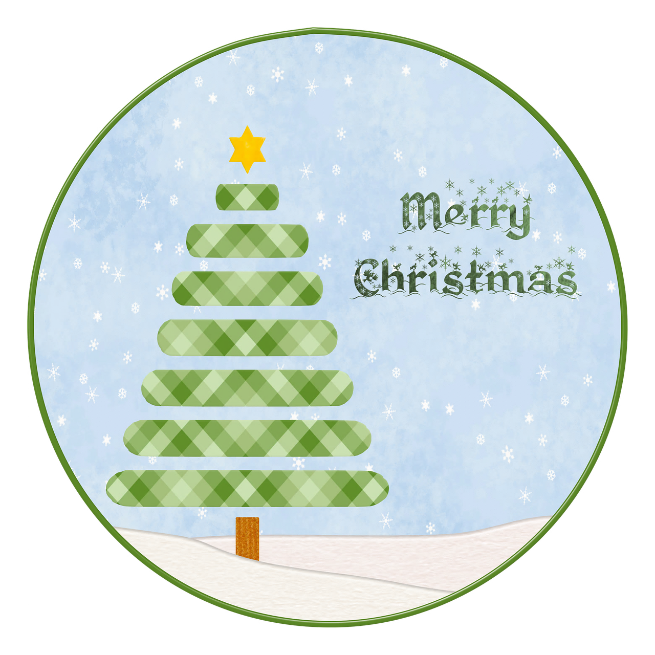 christmas, nature, xmas, tree, circle, topper, abstract, clipart, scrapbooking, transparent, merry, snow, green, star