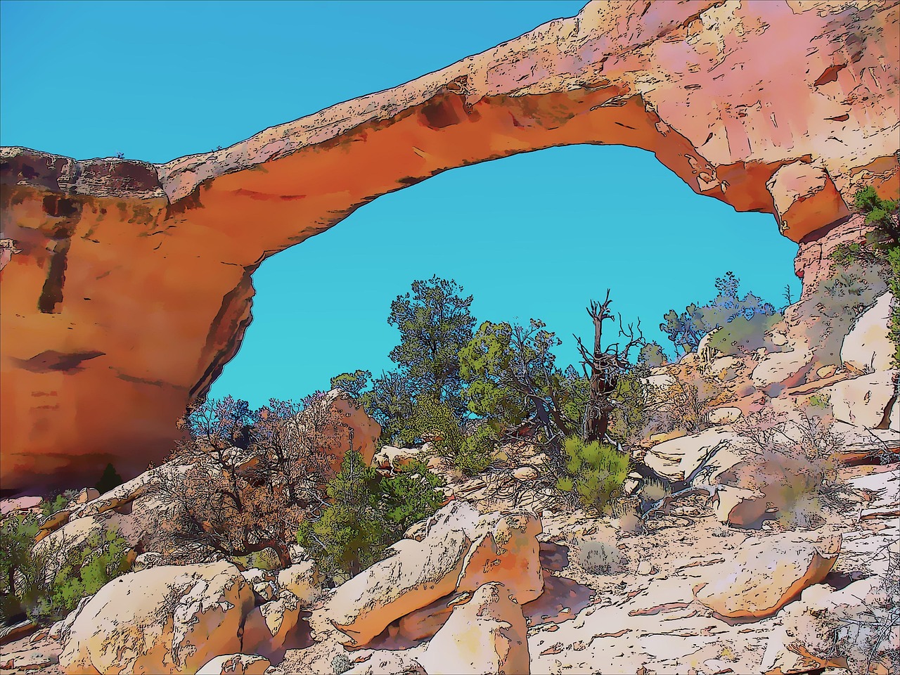 natural arch, 4k wallpaper 1920x1080, erosion, geology, wallpaper 4k, bridge, beautiful nature, arch, laptop wallpaper, rock formation, free wallpaper, landscape, nature, full hd wallpaper, view, cool backgrounds, beautiful wallpaper, mac wallpaper, perspective, drawing, desktop backgrounds, 4k wallpaper, hd wallpaper, nature background, landmark, utah, wallpaper hd, usa, nature wallpaper, windows wallpaper, wallpaper, colorful, bright, free background, travel, tourism, cartoon