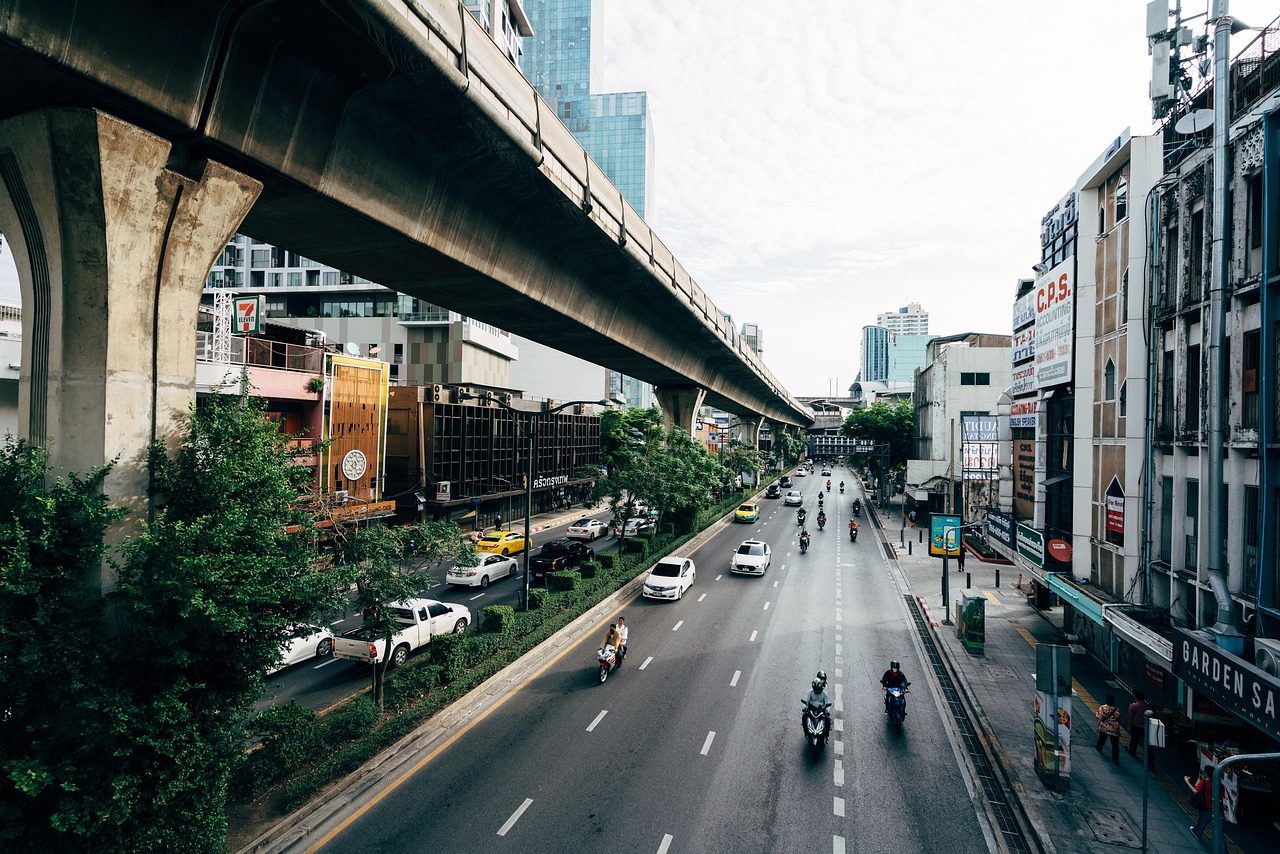 drum, asia, tailanda, bangkok, capitala, oraș, siam, arhitectura, voiaj, turism, amurg, urban, peisaj urban, destinaţie, locație, centrul orasului, peisaj