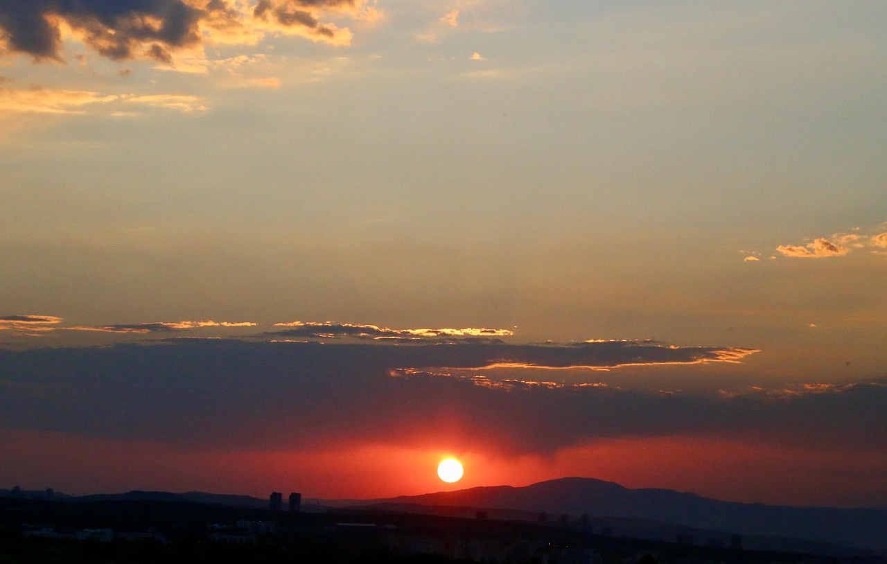 sonnenuntergang, natur, ansicht, abend, farben des sonnenuntergangs, dämmerung, sonnenuntergang wolken, himmel, sonnenuntergang horizont