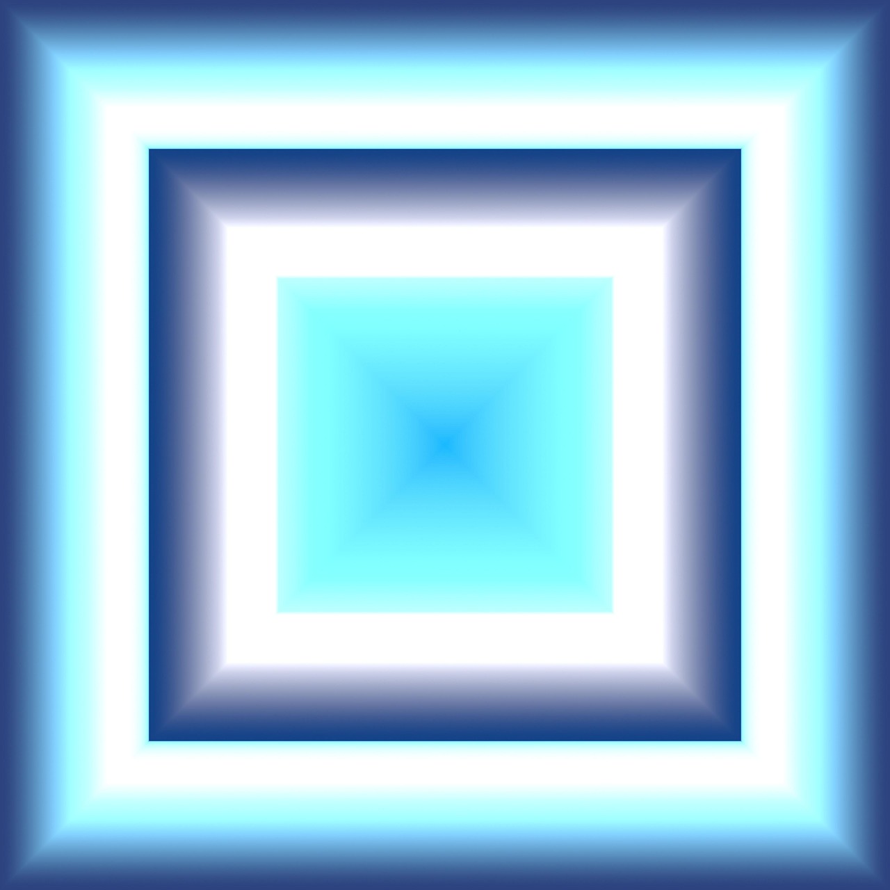 kwadrat, gradient, wzór, skrzynka, jasny, lekki, tło, szablon, rozmyte tło, projekt, iluzja, zagnieżdżone, niebieski, kolorowy, bokeh, piękna tapeta, plama