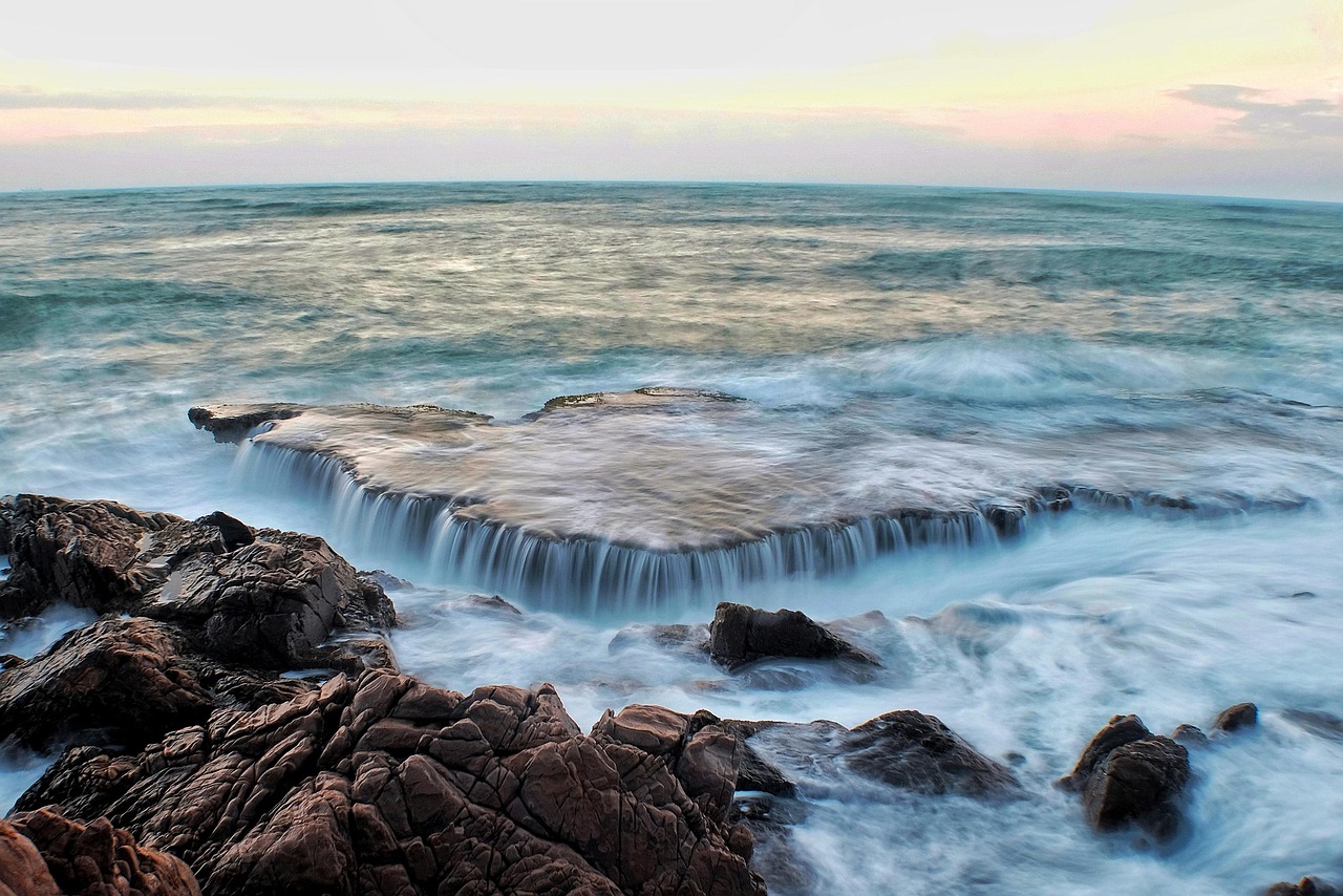 meer, welle, stein, natur, belichtung, wasserfall, seelenfrieden, dämmerung, stromschnellen, brechenden wellen, tran than nhat, 5 plus englisch
