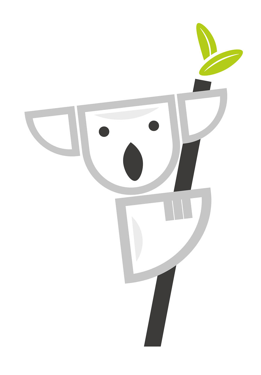 koala, zwierzę, natura, australia, logo, logotyp, projekt, obrazek