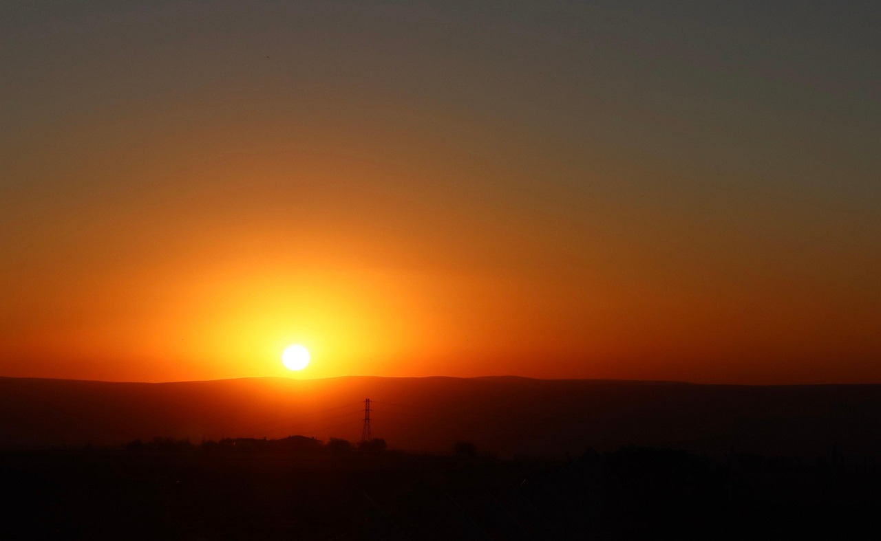 sonnenuntergang, abend, farben des sonnenuntergangs, sonnenuntergang horizont, sonne, natur, himmel, dämmerung