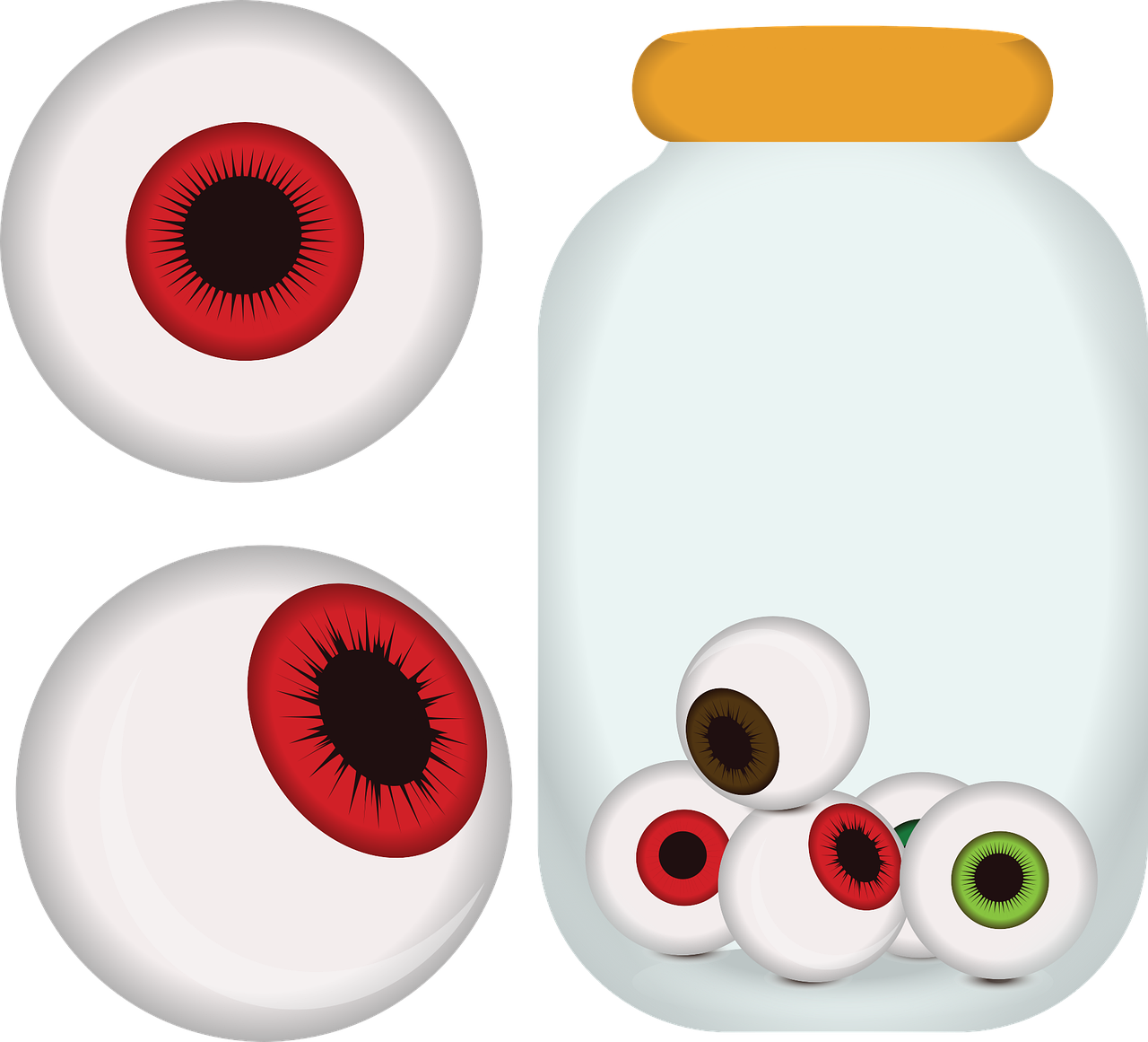 eyes, jar, organ, pupil