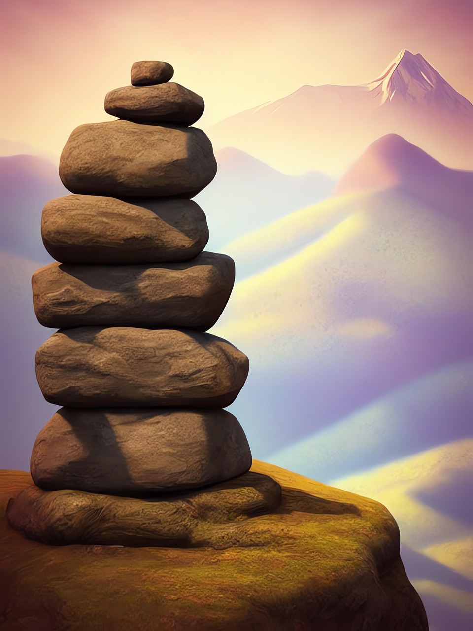 generated, cairn, stone cairn, rock cairn, rocks, volcanic stones, monumental sculpture, sculpture, nepal, everest, himalayas, tibet
