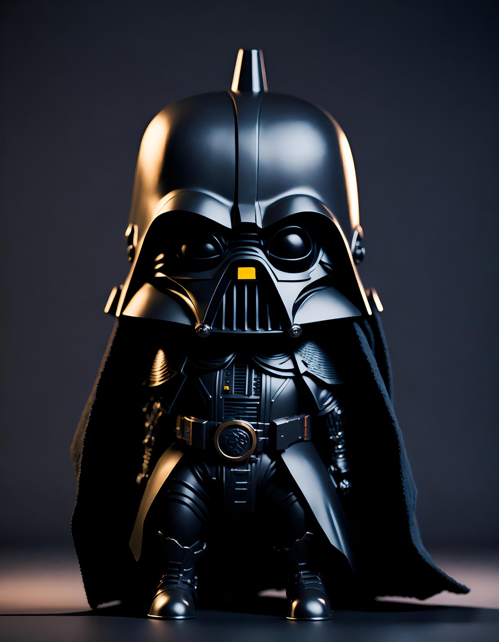 ai generated, darth vader, caricature, 3d, character, statuette, figure