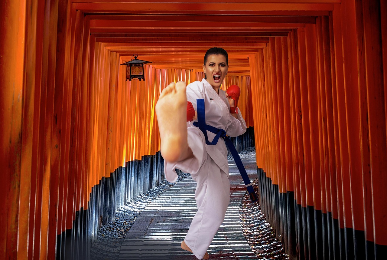 woman, taekwondo, training, japan, martial arts, karate, coup, formation, kickboxing, the fight, fitness, shinto shrine, altar, architecture, kyoto