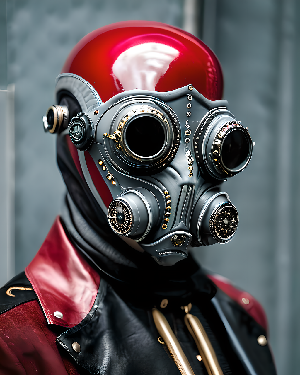 ai generiert, maske, mode, kleidung, kopfbedeckung, gesicht, deckel, hut, steampunk, fantasie