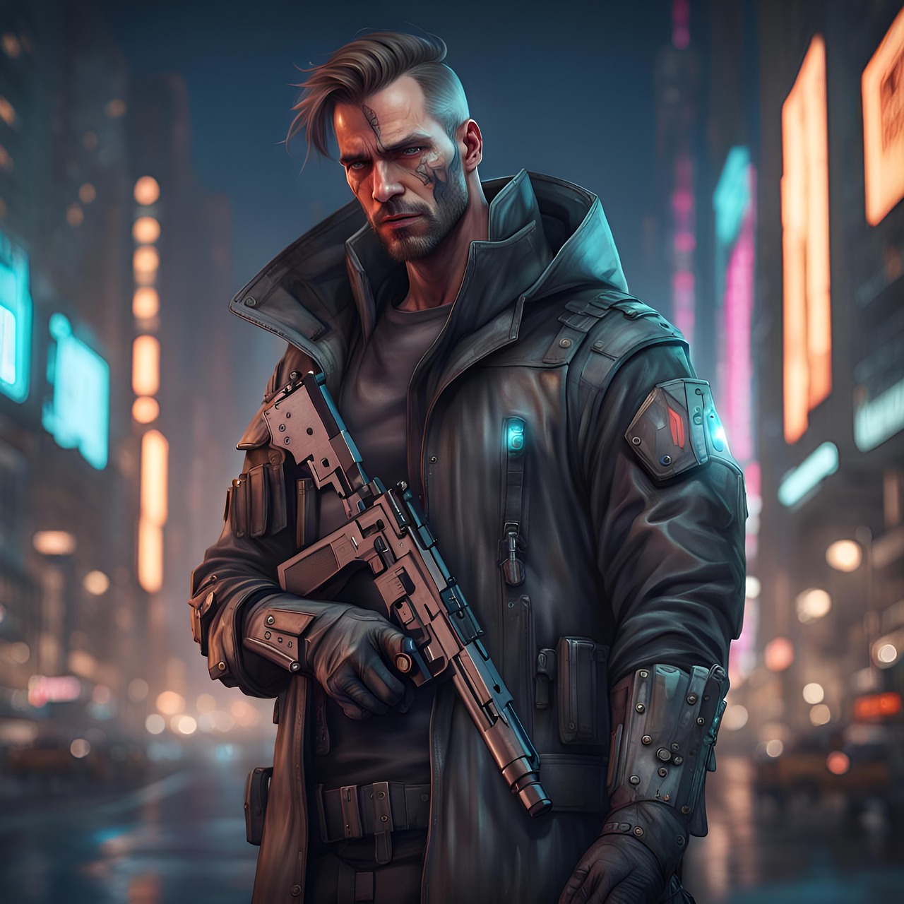 ai generated, man, warrior, dead end, comic book, mercenary, killer, soldier, avenger, detective, assassin, murder, fantasy, character