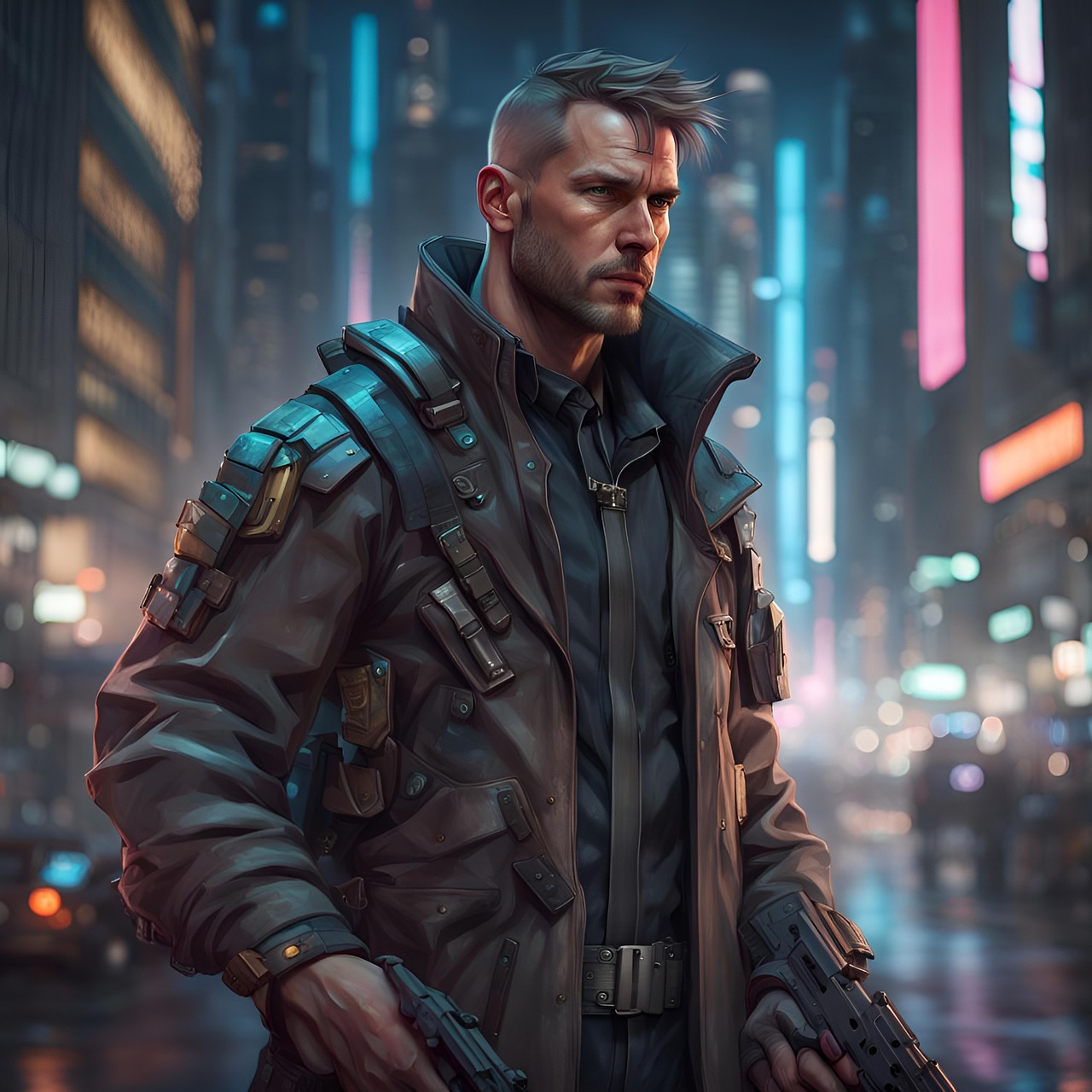 ai generated, man, warrior, dead end, comic book, mercenary, killer, soldier, avenger, detective, assassin, murder, fantasy, character
