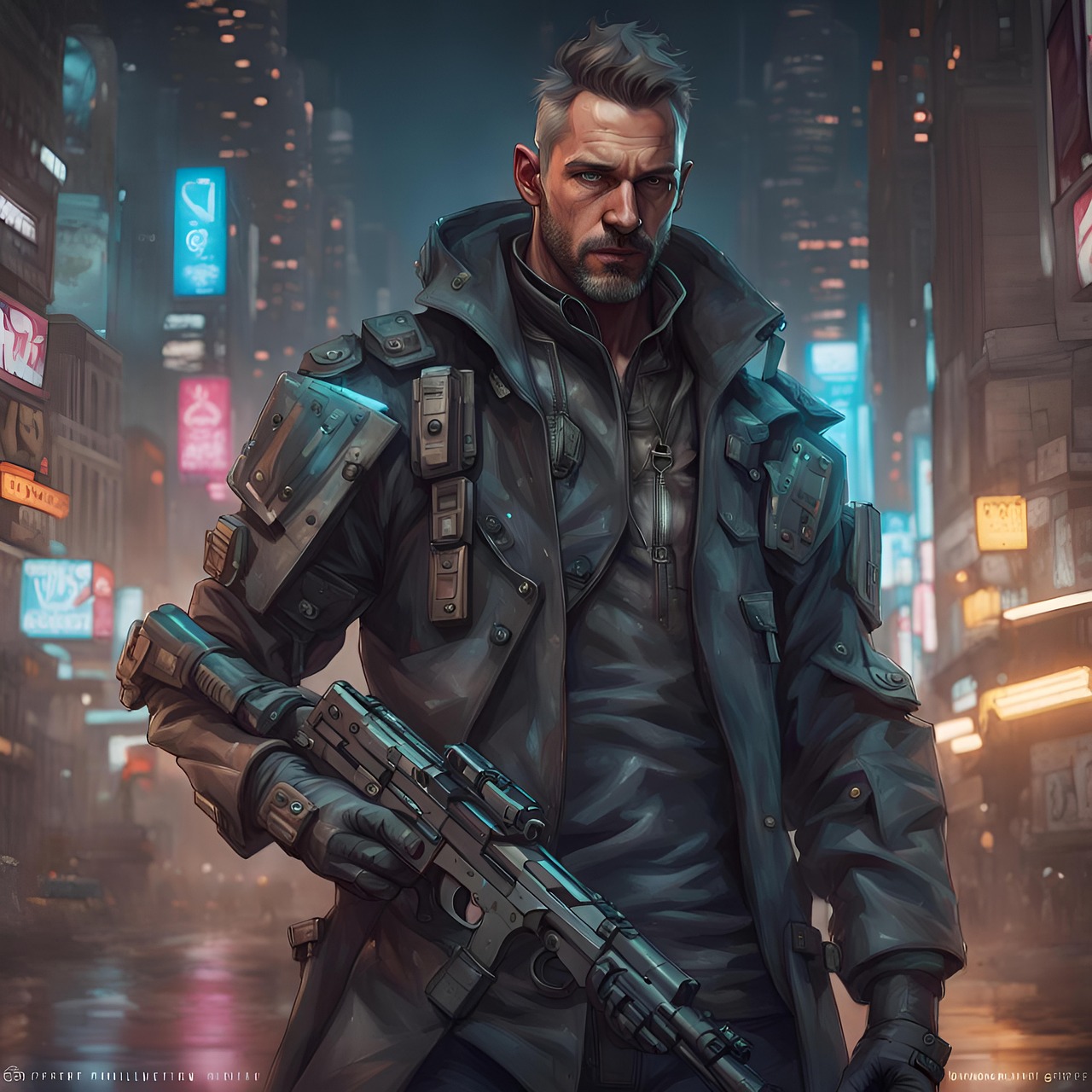 ai generated, man, warrior, dead end, comic book, mercenary, killer, soldier, avenger, detective, assassin, murder, fantasy, character