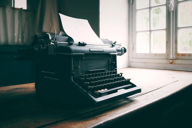 Typewriter write old vintage author writer retro wisdom paper