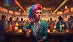 Ai generated woman super villain villain criminal fictional crook character model female crime killer portrait fantasy
