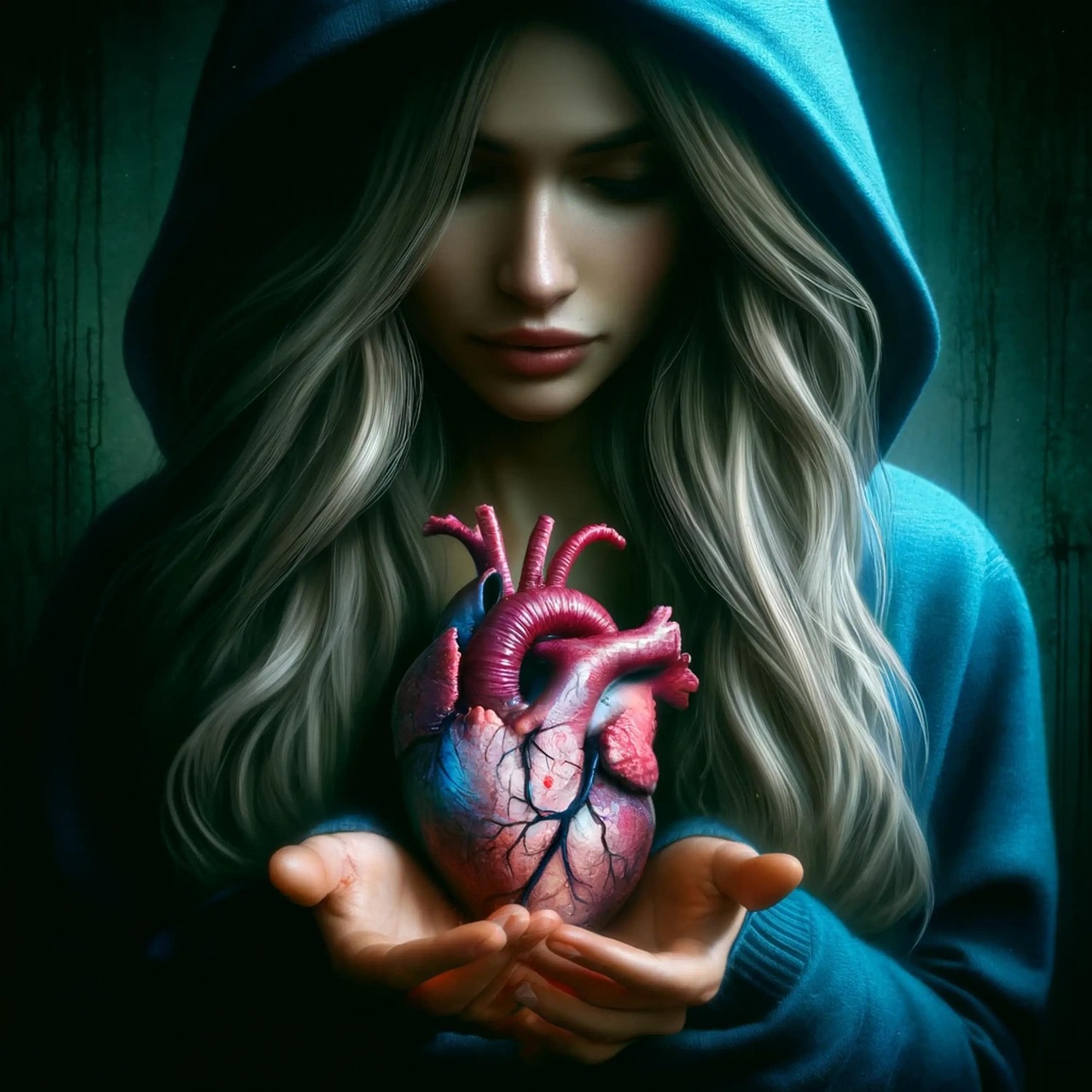 cœur, amour, romance, ai généré, organe