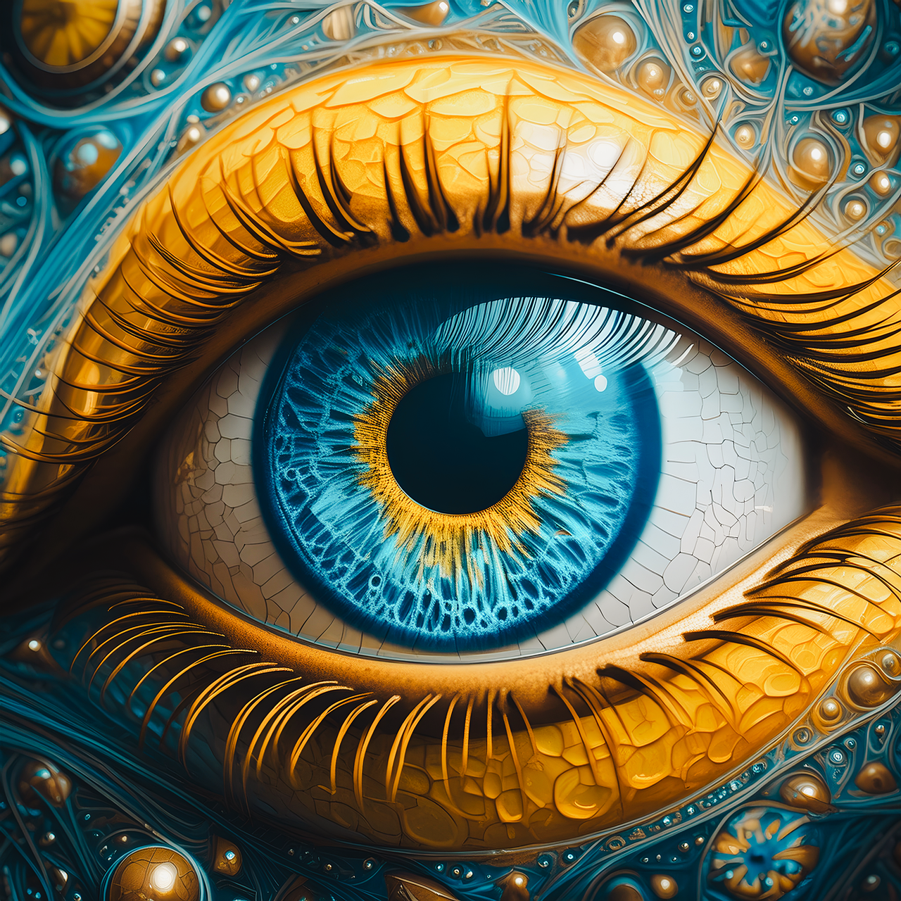 eye, abstract, art, fantasy, pupil, coloured, creative, ai generated