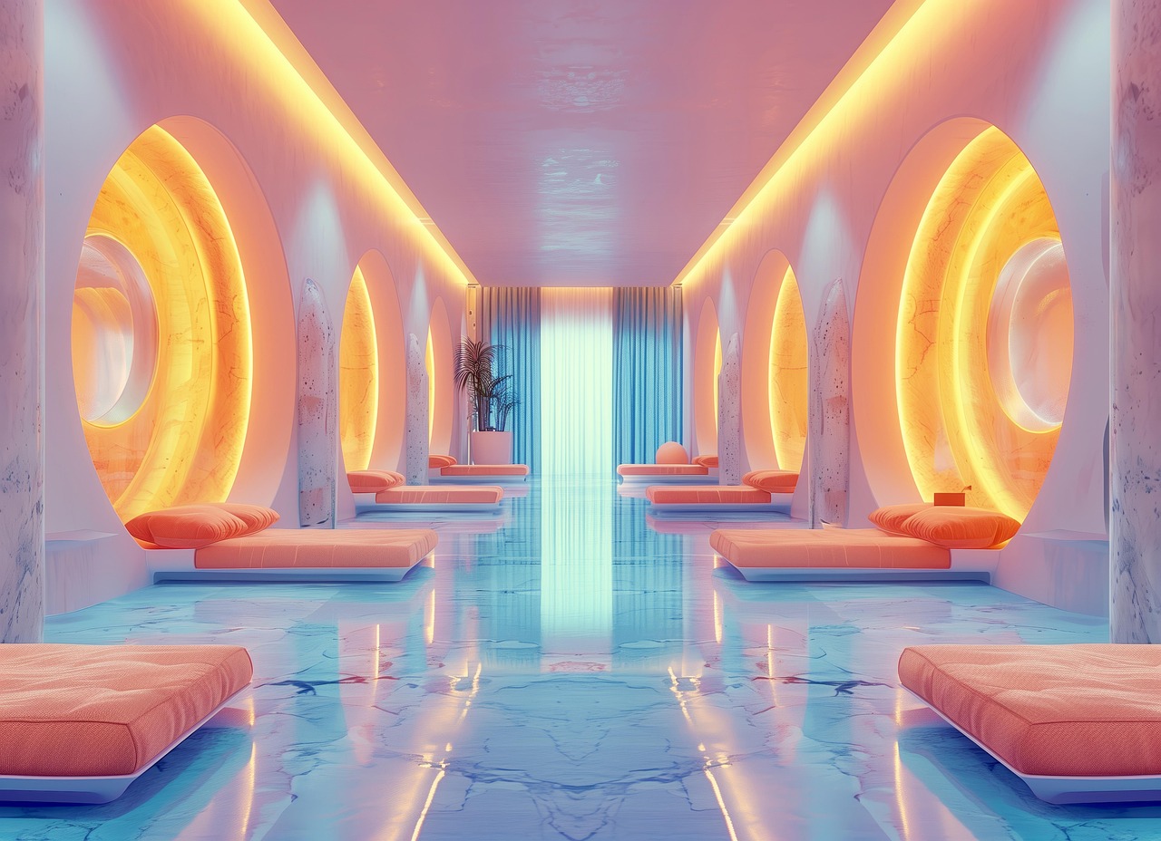 uzay, boş, spa, havuz, açık, minimalist, su havzası, gerçeküstü, arka fon, kopyalama alanı, simetrik, tasarım, kapak fotoğrafı, iç tasarım, yeniden yaratma, rahatlamak, sanat, zemin, temiz, basit, oluşturmak üzere, sunmak, yumuşak, ilham, ışık, yapay zeka oluşturuldu